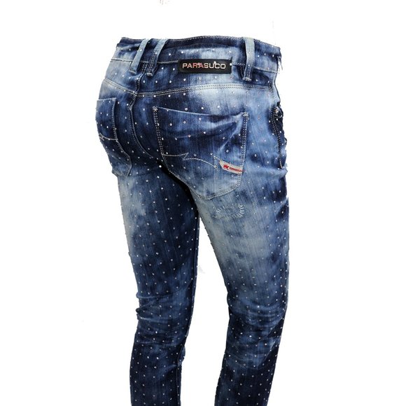 PARASUCO Legend Glitter Rhinestone Skinny Jeans 26 - Picture 8 of 8